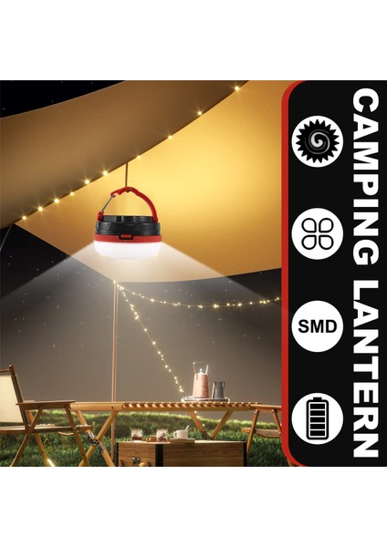 Taşınabilir Kamp Işıkları LED Su Geçirmez Kamp Feneri Su Geçirmez Çadır Lambası Açık Hava Yürüyüş Balıkçılık Gece Lambası (Yurt Dışından) fırsatları