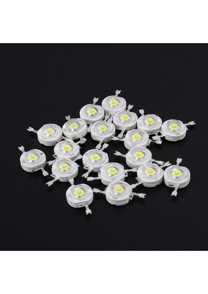 20 Adet Yüksek Güçlü 2 Pin 3W Beyaz LED Boncuk Yayıcı 170-190LM 6000K (Yurt Dışından) fiyatları
