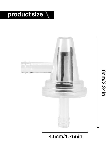 2x Motosiklet Şeffaf Sıralı Gaz Sağ Açı Yakıt Filtresi 1/4 6/7mm Bisiklet (Yurt Dışından)