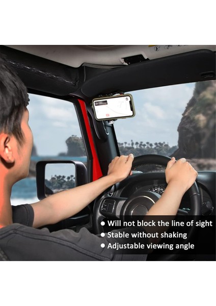 Jeep Wrangler Jk 2007-2017 Iç Aksesuarlar Için Telefon Tutuculu Ön Kapı Üst Tutma Kolu (Yurt Dışından) fırsatları