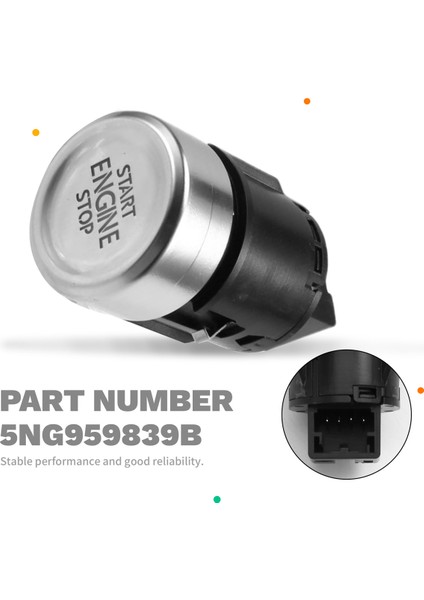 Vw Tiguan 2021-2024 Için Araç Ateşleme Durdurma Başlatma Düğmesi Anahtarı Motor Başlatma Anahtarı Tek Düğmeli Başlatma Anahtarı 5NG959839B (Yurt Dışından) indirimleri