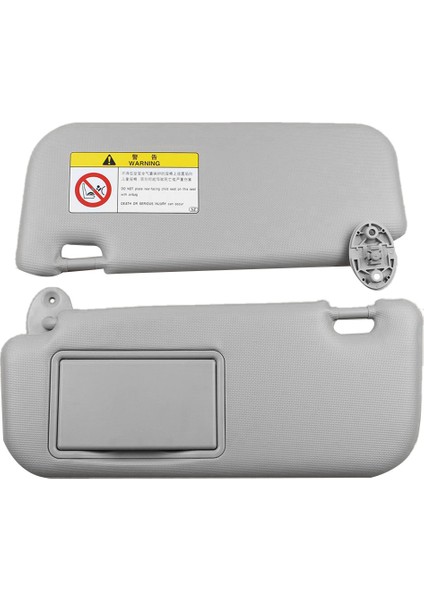 Toyota Corolla 2014, 2015, 2016, 2017 Için 74320-02B21, 74310-02K91 Araç Güneşliği, Aynalı Otomatik Aksesuarlar Gri (Yurt Dışından)