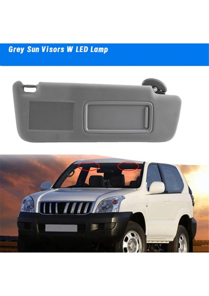 Toyota Prado 120 2003-2009 74310-6A020-B1 74320-6A020-B1 74320-60850-B1 Için 1 Çift Gri Güneşlik Aynalı LED Lamba (Yurt Dışından) fırsatları