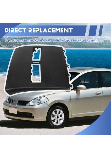 Nissan Tiida 2005-2011 Siyah Araç Klima Çıkışı Sonlandırıcısı - Gösterge Paneli Klima Havalandırma Menfezleri Kapağı (Yurt Dışından) indirimleri
