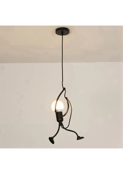 Vintage Demir Heykelcik Modern Sanat Avize LED Tavan Lambası (Yurt Dışından) modelleri