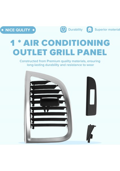 Audi Q7 2006-2015 Için Ön Gösterge Paneli Isıtıcı Klima Havalandırma Çıkış Izgara Paneli Sol Havalandırma Çıkış Kapağı 4L0820901 (Yurt Dışından) fırsatları