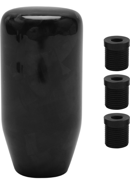 Çoğu Araç Dekorasyonu ve Aksesuarları Için Evrensel Dövme Elyaf Vites Topuzu Silindirik Vites Topuzu SFN091 Siyah (Yurt Dışından)