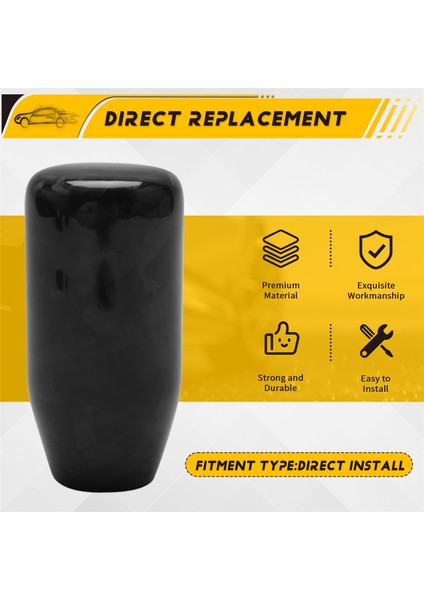 Çoğu Araç Dekorasyonu ve Aksesuarları Için Evrensel Dövme Elyaf Vites Topuzu Silindirik Vites Topuzu SFN091 Siyah (Yurt Dışından) indirimleri