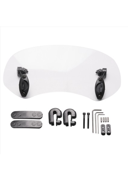 Şeffaf Renkli Evrensel Motosiklet Ayarlanabilir Rüzgar Siperi Uzatma Rüzgarlık Rüzgarlık 28,5X12X21CM (Yurt Dışından)