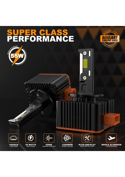 Yeni D Serisi Araba LED Farı Için 1 Çift Yüksek Kaliteli V31 LED (Yurt Dışından) modelleri