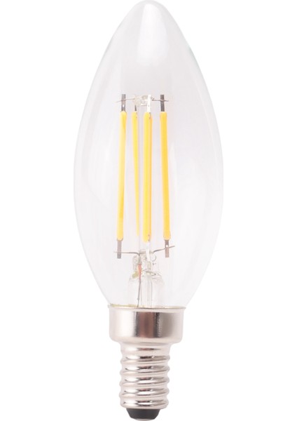 Kısılabilir E12 4W Cob Edison Mum Alev Filament LED Ampul Lamba 10*3,5 cm (Yurt Dışından)
