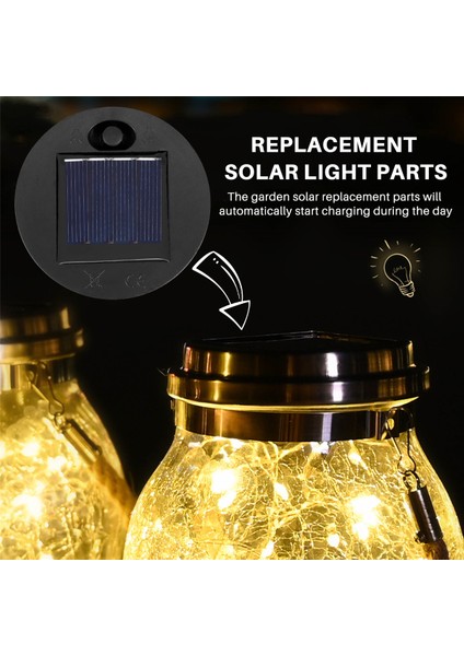 5'li Yedek Güneş Enerjili Işık Parçaları (Üst Boyut 2,76 Inç, Alt Boyut 2,36 Inç), 7 Lümen Sıcak Beyaz LED Su Geçirmez (Yurt Dışından) fırsatları