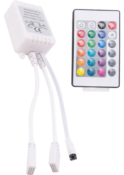 LED Şerit Işık Kontrol Cihazı, Rgb LED Şerit Işık Kontrol Cihazı + Kızılötesi Uzaktan Kumanda 24 Tuş (Yurt Dışından) modelleri