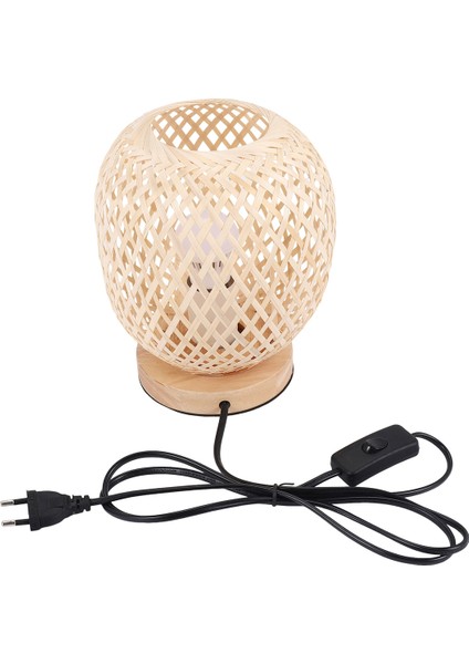 Bambu Rattan Masa Lambası Japon Tarzı Başucu Lambası Masa Lambası Yatak Odası Kendin Yap Dekorasyonu Ab Fişi (Yurt Dışından) modelleri