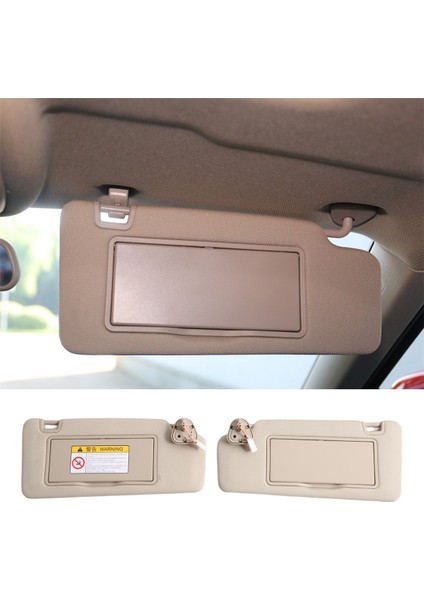 Zotye T700 T800 Için Bej Rengi Makyaj Aynalı Araç Sol Sağ Güneşliği (Yurt Dışından) indirimleri