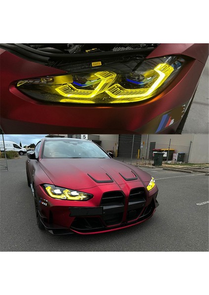 Bmw G80 M3 G82 G83 M4 2021 2022-2024 Abd Versiyonu 63119851051,63119851052 Için Sarı Far Angel Eyes Drl LED Modülü (Yurt Dışından) indirimleri