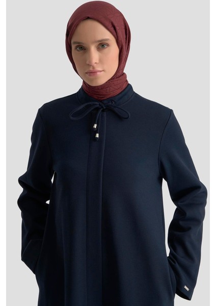 Aksesuar Yakalı Örme Ferace 25K8404 Lacivert modelleri