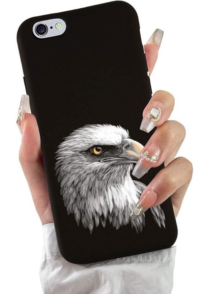 iPhone 6 Plus ile Uyumlu Kartal (0214C) Tasarımlı Siyah Lansman Kılıf fiyatları