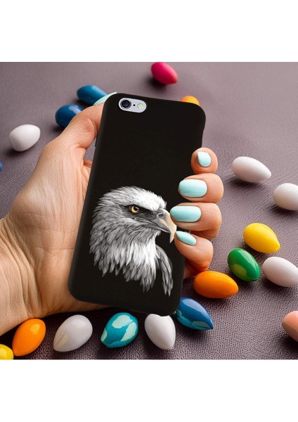 iPhone 6 Plus ile Uyumlu Kartal (0214C) Tasarımlı Siyah Lansman Kılıf modelleri
