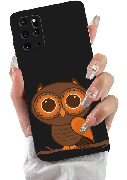 Samsung Galaxy S20 Plus ile Uyumlu Baykuş (0214A) Tasarımlı Siyah Lansman Silikon Kılıf fiyatları