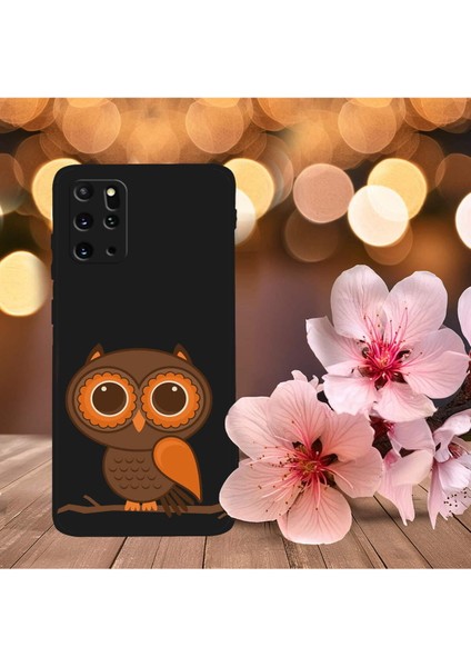 Samsung Galaxy S20 Plus ile Uyumlu Baykuş (0214A) Tasarımlı Siyah Lansman Silikon Kılıf indirimleri