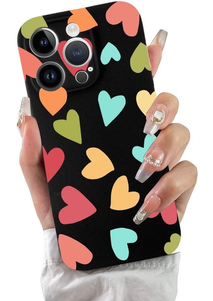 iPhone 14 Pro Max ile Uyumlu Tropikal Kalpler (0214B) Tasarımlı Siyah Lansman Kılıf fiyatları