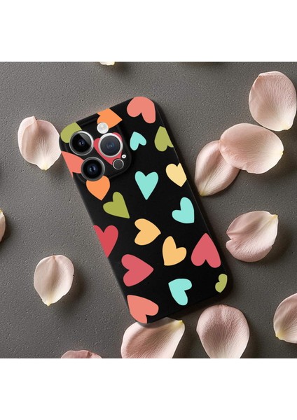 iPhone 14 Pro Max ile Uyumlu Tropikal Kalpler (0214B) Tasarımlı Siyah Lansman Kılıf