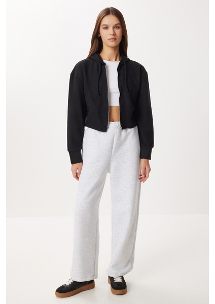 Kapüşonlu Fermuarlı Selanik Sweatshirt LXA0025 Siyah fiyatları