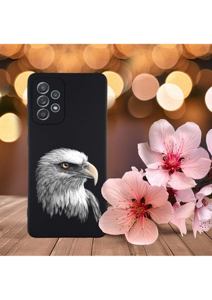 Samsung Galaxy A53 ile Uyumlu Kartal (0214C) Tasarımlı Siyah Lansman Kılıf indirimleri
