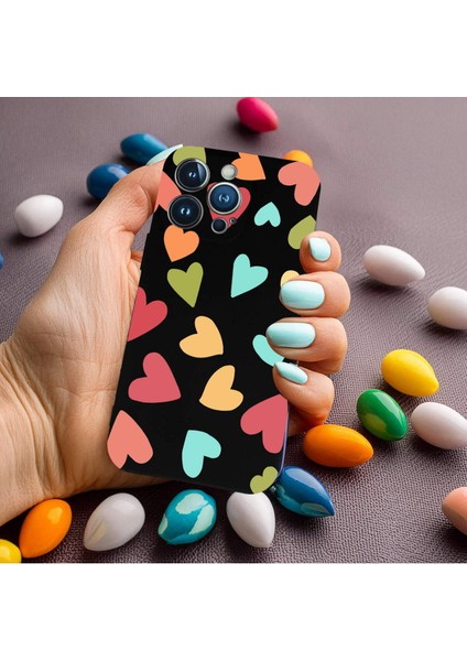 iPhone 13 Pro ile Uyumlu Tropikal Kalpler (0214B) Tasarımlı Siyah Lansman Kılıf modelleri