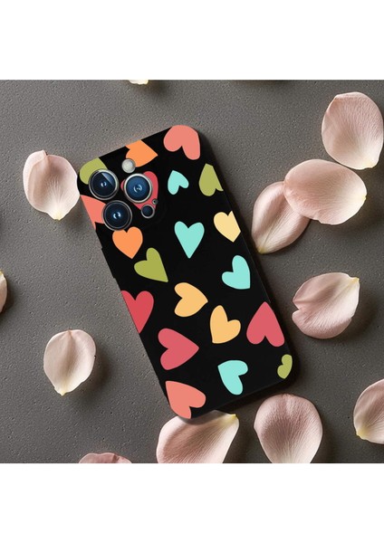 iPhone 13 Pro ile Uyumlu Tropikal Kalpler (0214B) Tasarımlı Siyah Lansman Kılıf