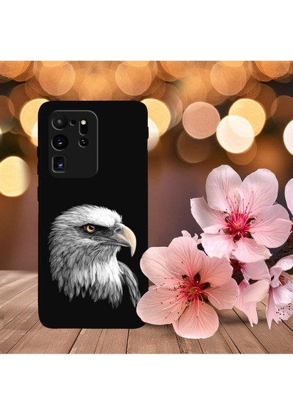 Samsung Galaxy S20 Ultra ile Uyumlu Kartal (0214C) Tasarımlı Siyah Lansman Kılıf indirimleri