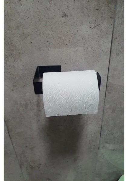 Siyah Tuvalet Kağıdı Tutucu Askısı, Yapışkanlı, Pratik ve Şık Tasarım modelleri