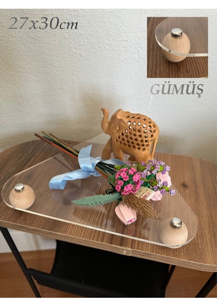 Şeffaf Pleksi Top Ayaklı Organizer, Düzenleyici ve Dekoratif Stand