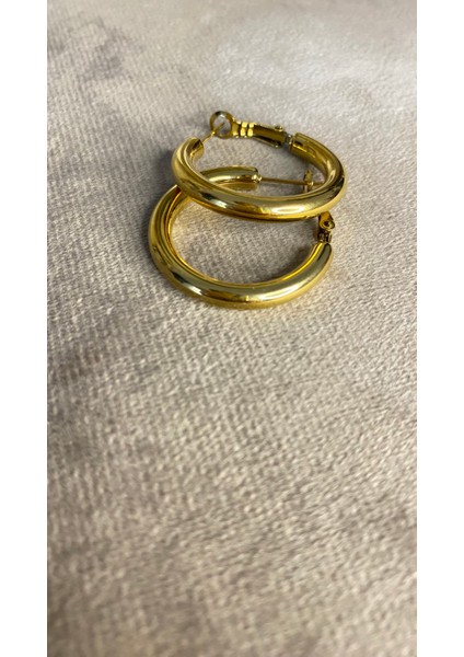Halka Küpe Çelik Gold Kadın fiyatları