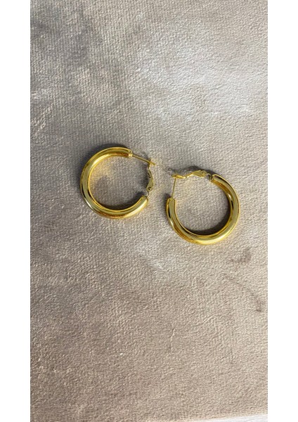 Halka Küpe Çelik Gold Kadın fırsatları