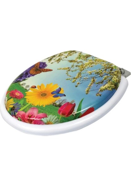 Renkli ve Yumuşak Süngerli Klozet Kapağı, Konfor ve Şıklık Sağlar