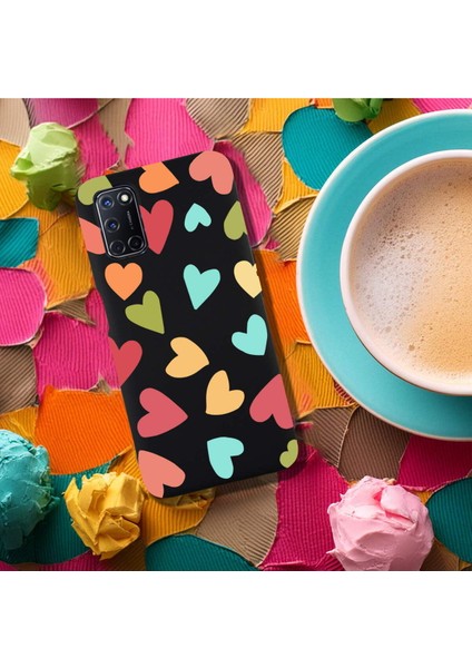 Oppo A52 ile Uyumlu Tropikal Kalpler (0214B) Tasarımlı Siyah Lansman Kılıf fırsatları