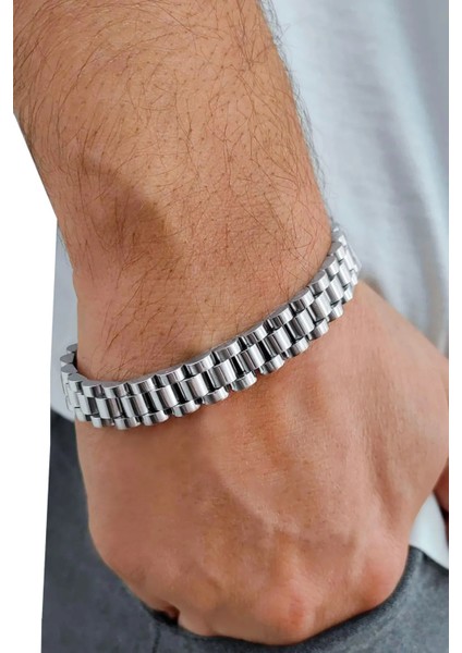 Rolexx Mascard Steel Jubelee Künye Kordon