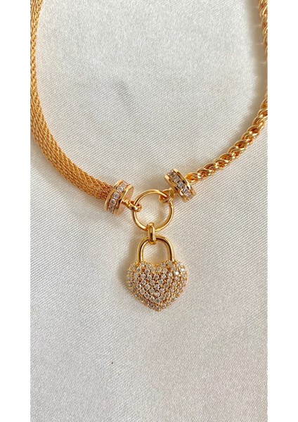 Zincir Kilit Kalp Model Bileklik indirimleri