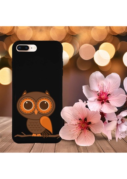 iPhone 8 Plus ile Uyumlu Baykuş (0214A) Tasarımlı Siyah Lansman Silikon Kılıf indirimleri