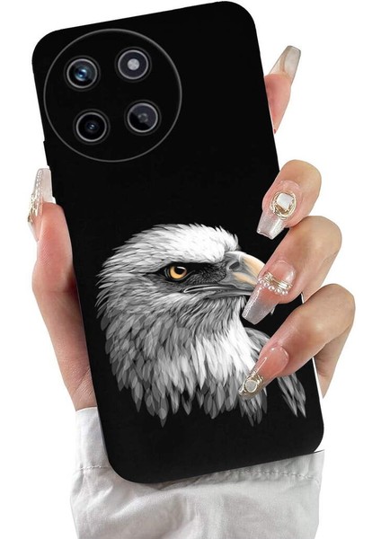 Realme 11 ile Uyumlu Kartal (0214C) Tasarımlı Siyah Lansman Kılıf fiyatları