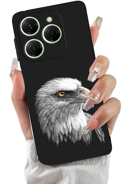 Tecno Spark 20 Pro ile Uyumlu Kartal (0214C) Tasarımlı Siyah Lansman Kılıf fiyatları