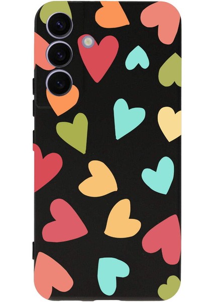 Samsung Galaxy S24 ile Uyumlu Tropikal Kalpler (0214B) Tasarımlı Siyah Lansman Kılıf