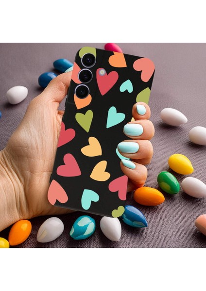 Samsung Galaxy S24 ile Uyumlu Tropikal Kalpler (0214B) Tasarımlı Siyah Lansman Kılıf modelleri