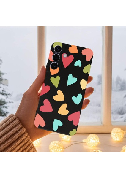 Samsung Galaxy S24 ile Uyumlu Tropikal Kalpler (0214B) Tasarımlı Siyah Lansman Kılıf