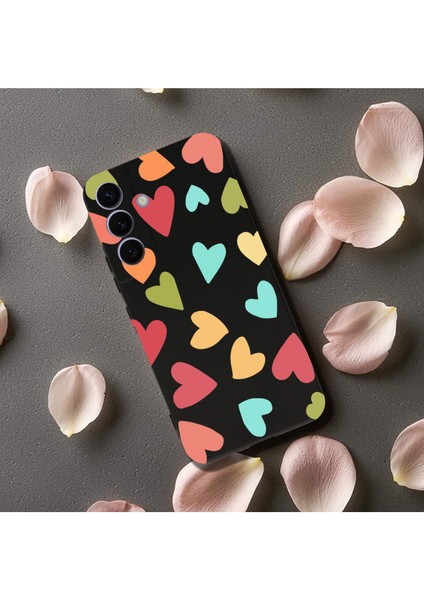 Samsung Galaxy S24 ile Uyumlu Tropikal Kalpler (0214B) Tasarımlı Siyah Lansman Kılıf