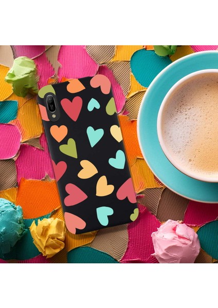 Huawei Y6 2019 ile Uyumlu Tropikal Kalpler (0214B) Tasarımlı Siyah Lansman Kılıf fırsatları