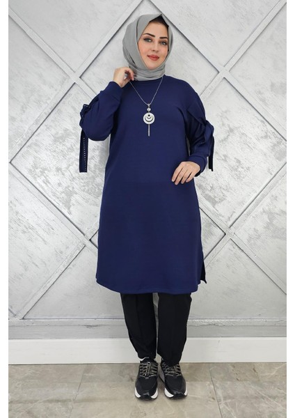 Kadın Taş ve Kolye Detaylı Tesettür Tunik fiyatları