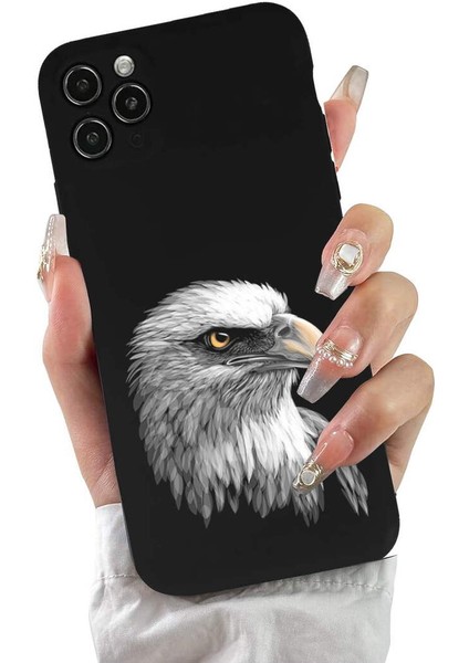 iPhone 11 Pro ile Uyumlu Kartal (0214C) Tasarımlı Siyah Lansman Kılıf fiyatları